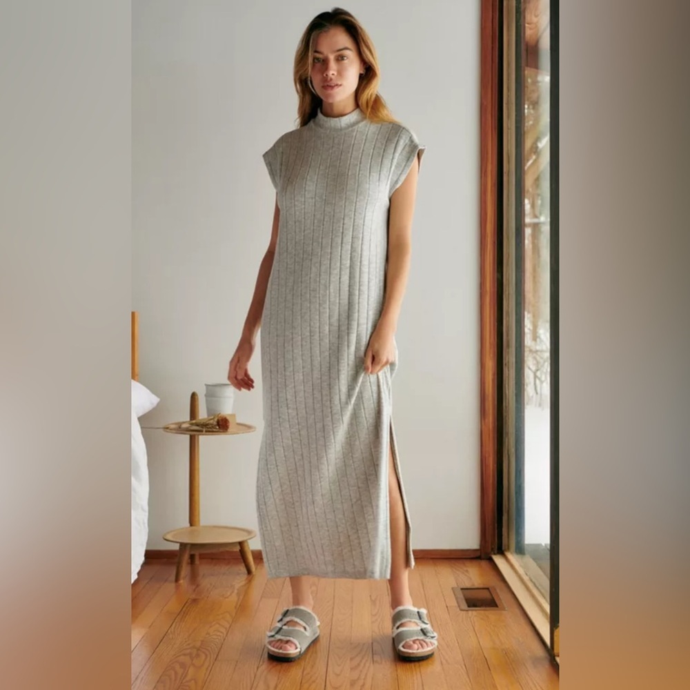 Saturday Sunday Anthro Elisabeth Maxi Dress Key Hole Back Large Loungewear Comfy
